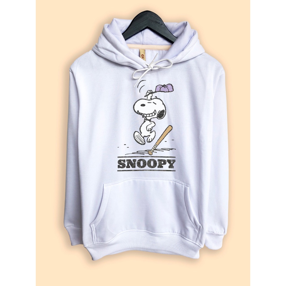 Jaket Hoodie Peanuts Snoopy Baseball