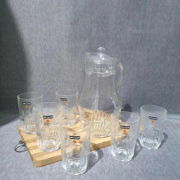 ;&;&;&;&] Pitcher Set Gelas 7pcs Arcopal