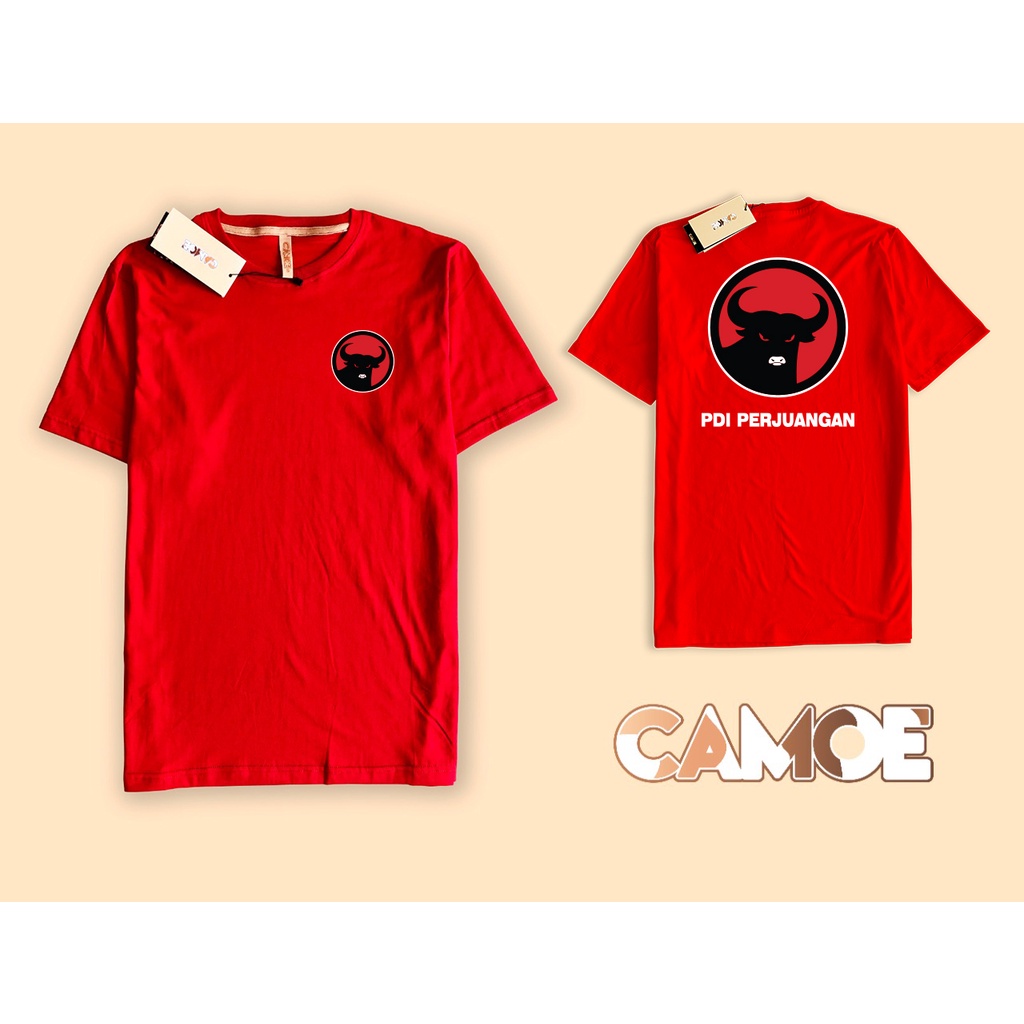 Kaos Tshirt Depan Belakang Partai PDIP PDI Perjuangan