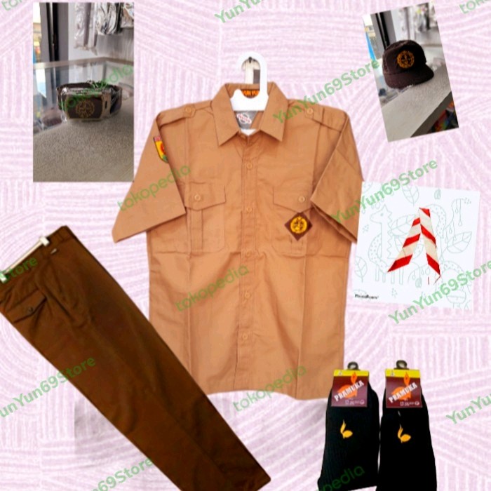 Paket Baju Pramuka Smp Atasan Pendek Bawahan Panjang Pria Famatex