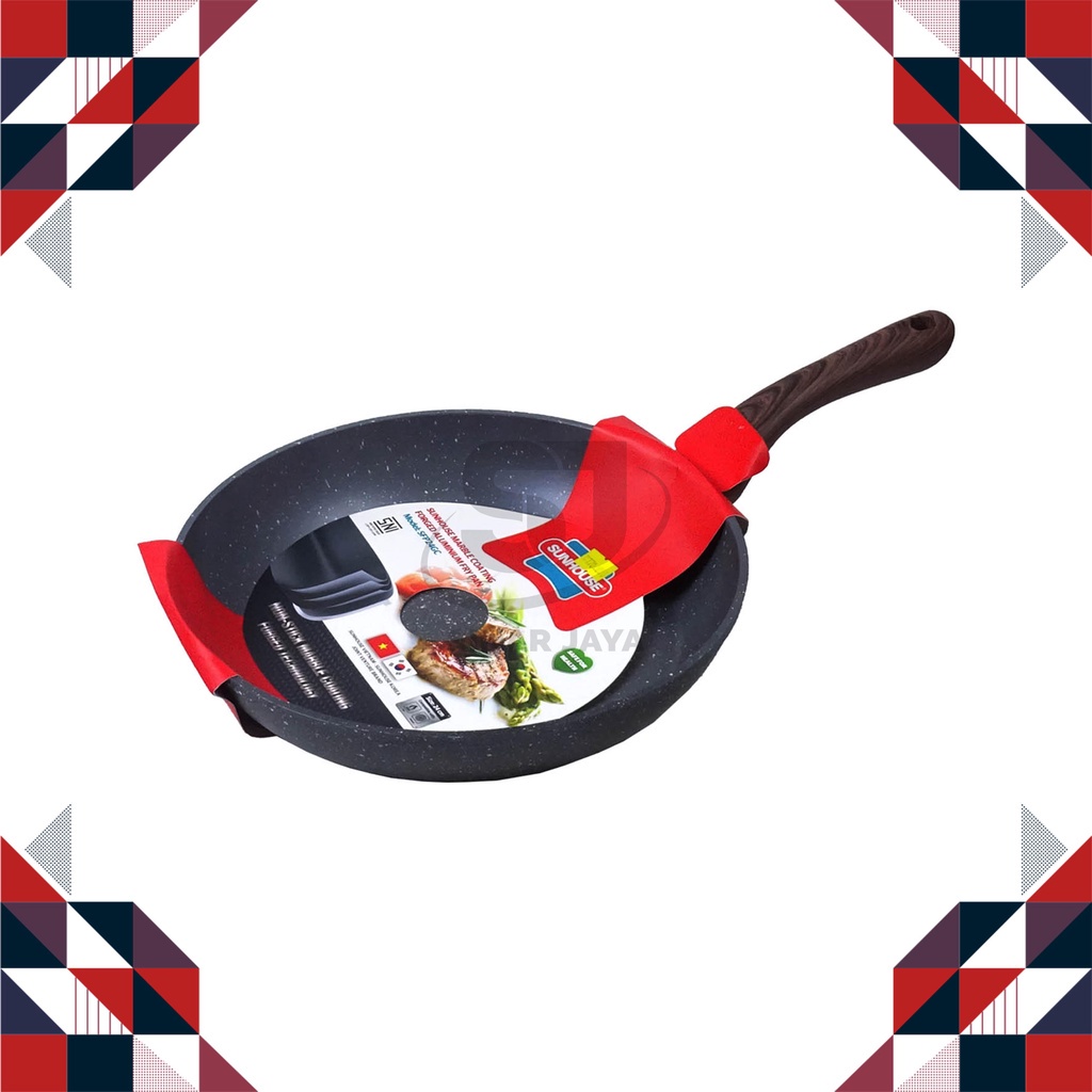 Wajan Teplon Anti Lengket/ Wajan Serbaguna/ Wajan Penggorengan/ Frypan SFP26GC Sunhouse