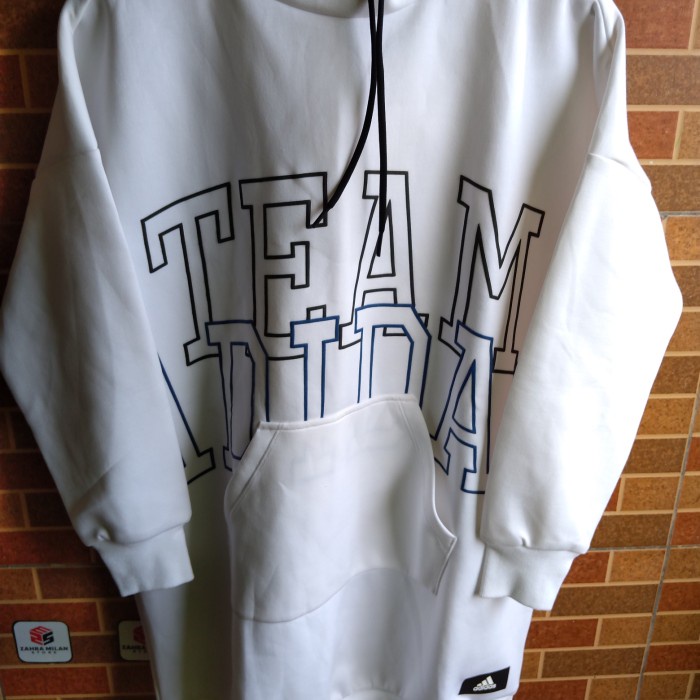 Hoodie Adidas Oversize Fleece White Original