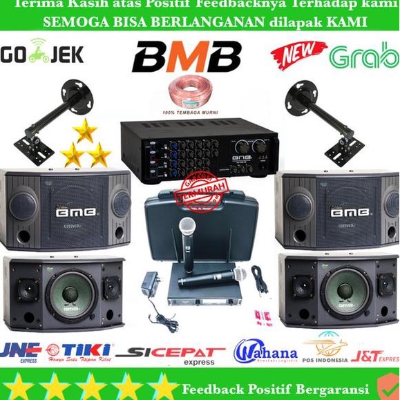 DISKON PAKET SOUND SYSTEM KARAOKE BMB CS750R ORIGINAL 8 INCH