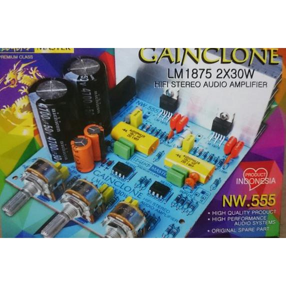 GARANSI GAINCLONE NW-555 hifi stereo audio ampli pcb fiber+sparepart ori