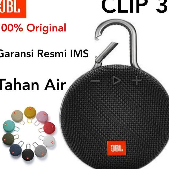 JBL Clip 3 Original Garansi Resmi IMS 1 Tahun Bluetooth Speaker