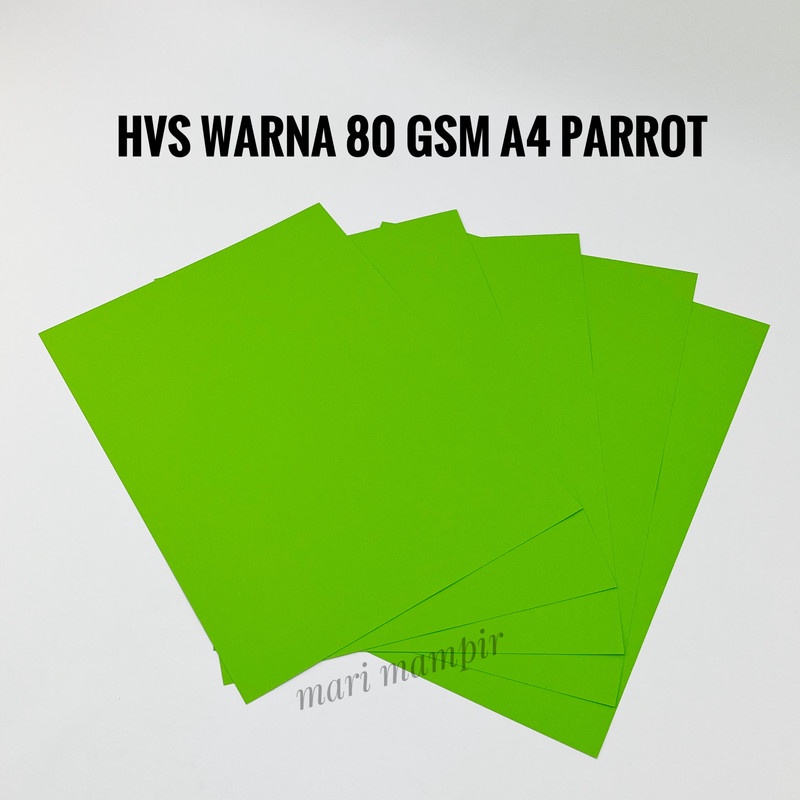 

KERTAS HVS / FOTOKOPI / PRINT WARNA 80 GSM A4 WARNA PARROT ( 20 PCS )