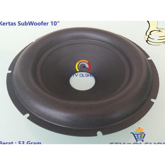Kertas Speaker 10 inch Subwoofer Import - Daun Speaker 10 inch Subwoofer
