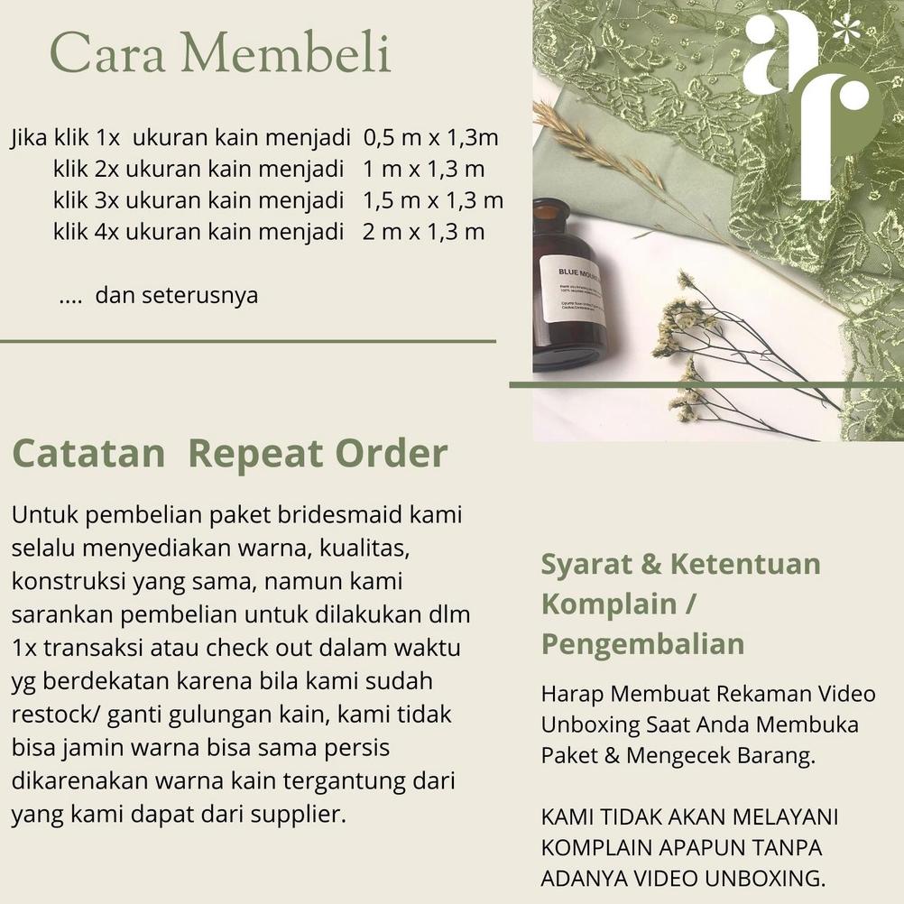 Flash Sale - meter Kain Brukat // Brokat Tile Prancis bahan Kebaya Sumba Motif .,