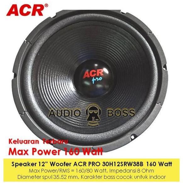 JTR Speaker 12 inch Woofer ACR PRO 500 Watt - Speaker Woofer Wufer 12 inch ACR PRO 500W  Khusus JNE 