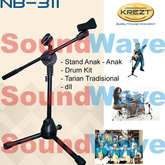KREZT NB 311 TIANG STAND MIC PENDEK MICROPHONE MIKROFON MIK NB311
