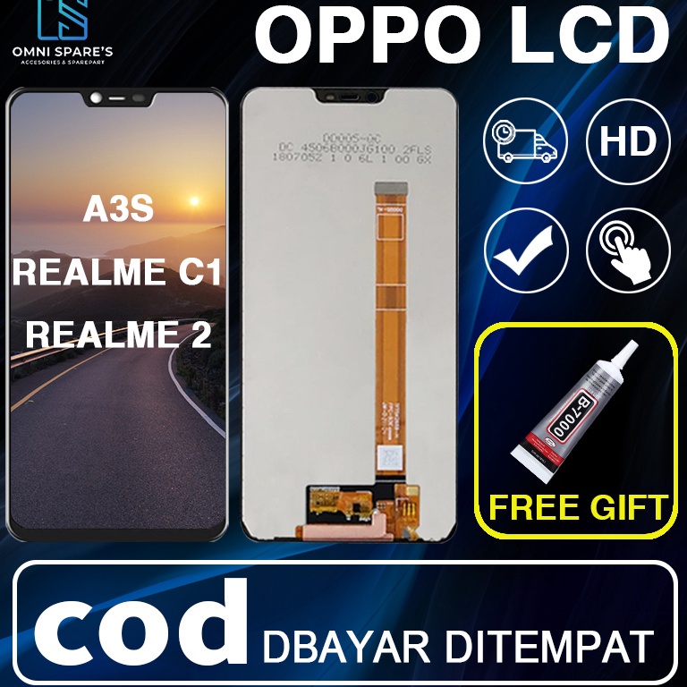 TLRN6145  【ORIGINAL】LCD OPPO A3S / OPPO A5/ REALME 2 / REALME C1 FULLSET ORIGINAL TOUCHSCREEN LAYAR HP COMPLETE