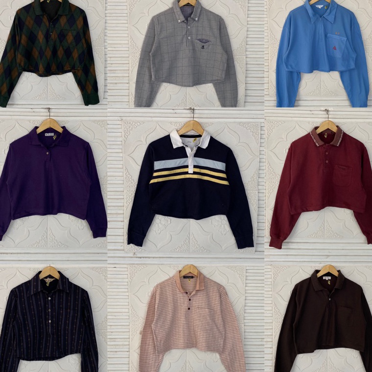 Star sellerPp6P0 POLO PANJANG CROP TERMURAH / POLO CROP PANJANG CEWEK