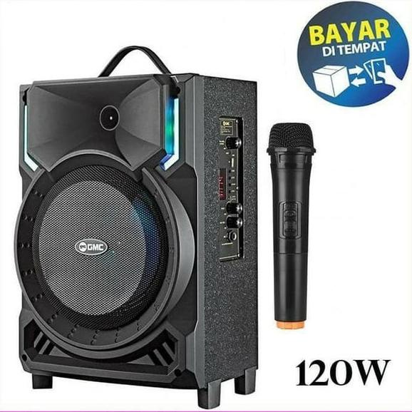 FREE ONGKIR Speaker Bluetooth Portable GMC 897H ukuran 8 inch