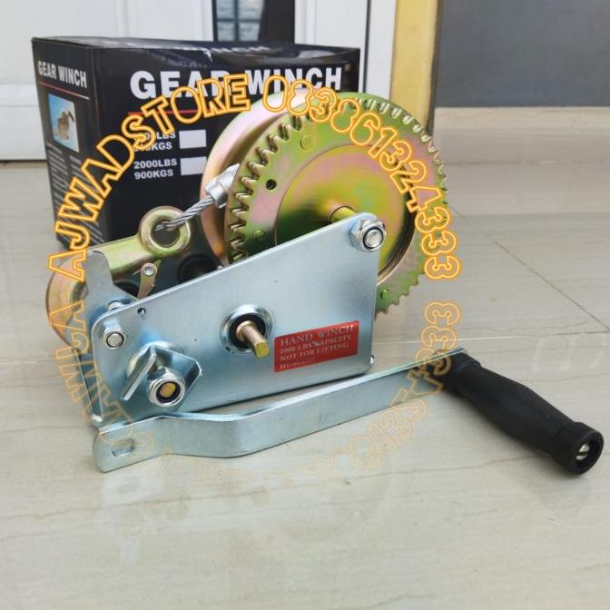 Hand Winch Katrol Manual Tangan /Mesin Derek Tangan Manual 1000 Lbs