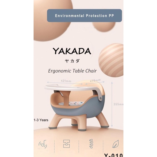 Yakada Baby Chair Kursi Makan Anak With Ergonomic Table Chair