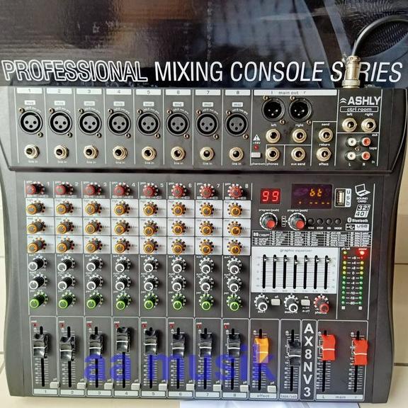 TERMURAH MIXER AUDIO ASHLY AX8N V3 BISA RECORDING PC DAN LETTOP 99 DSP AX8N V3 ORIGINAL