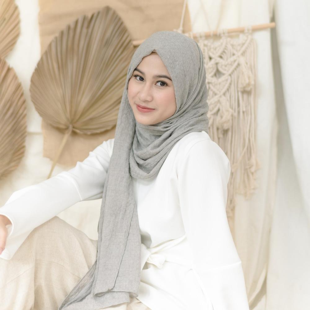 Terbaik Lozy Hijab - Waffle Shawl ( Hijab Pashmina Katun )