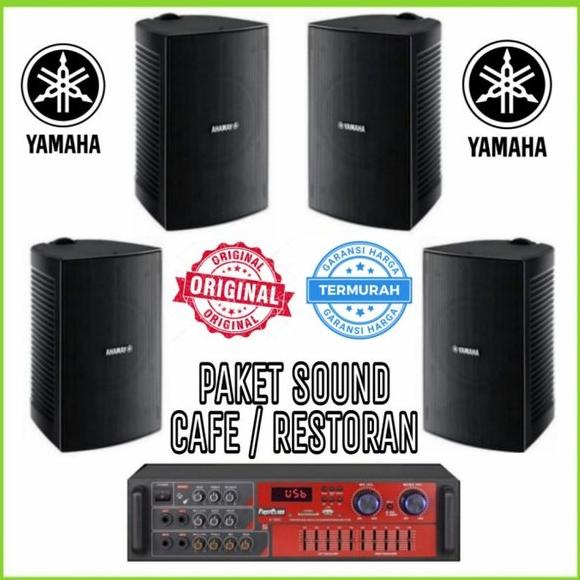 Paket Sound YAMAHA 4 TITIK Cafe Restoran Kantoran Ampli Bluetooth