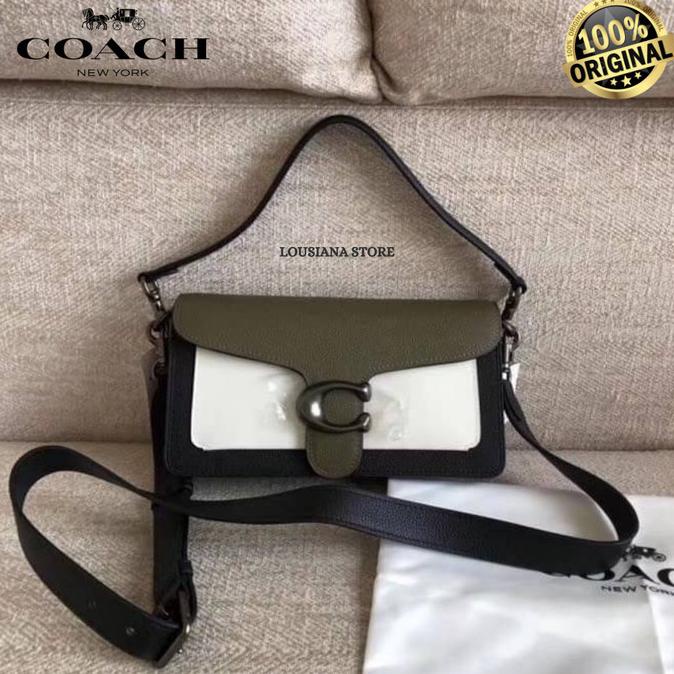 Coach Tabby 26 Shoulder Bag In Colorblock Kelp Multi/Pewter-
