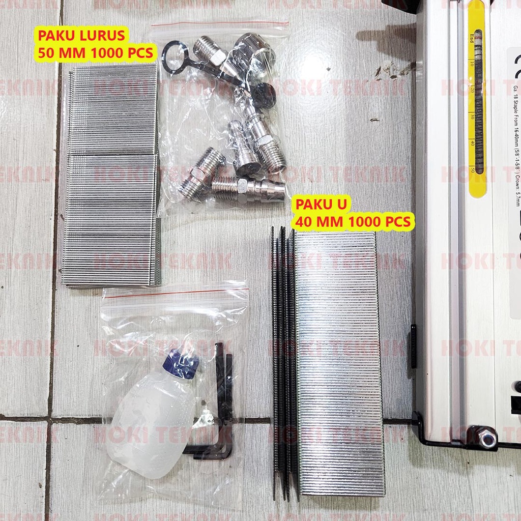 

Mesin Paku F50 Air Nailer 2In1 Stapler U Staples Lurus