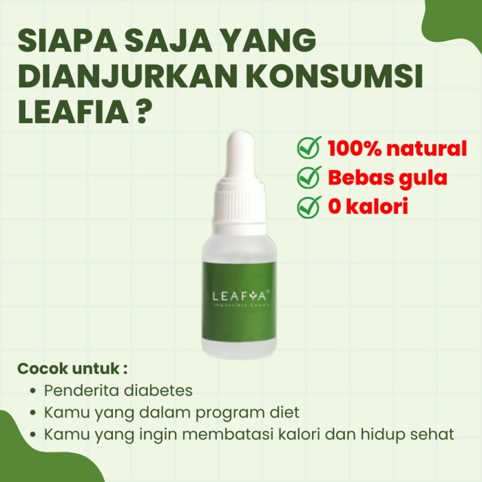 

LEAFIA - Pemanis 0 kalori Stevia pengganti gula