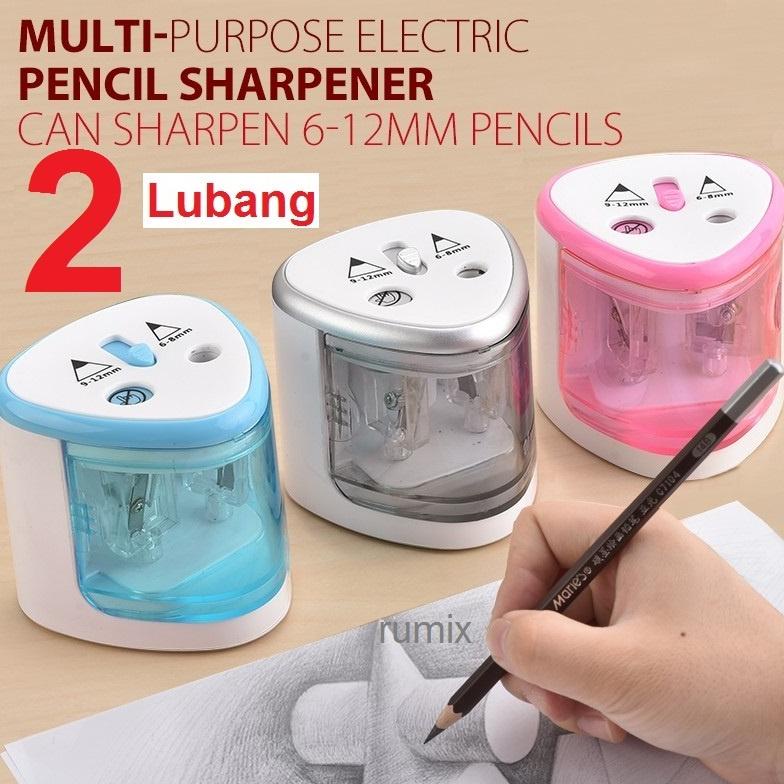 

Rautan Serutan Electric Pencil Pensil Tenwin Otomatis Elektrik Automatic Electric Sharpener Dua Lubang