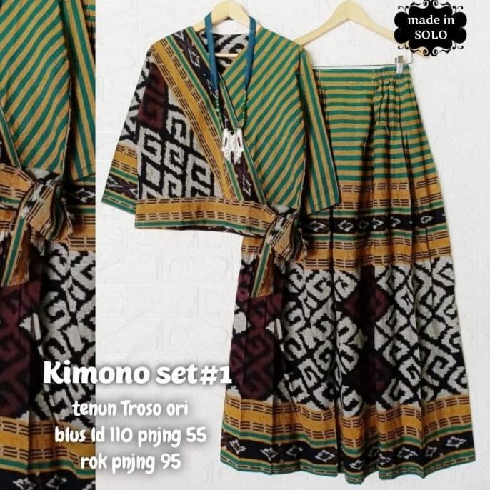 Dress Batik Tenun Kimono Set
