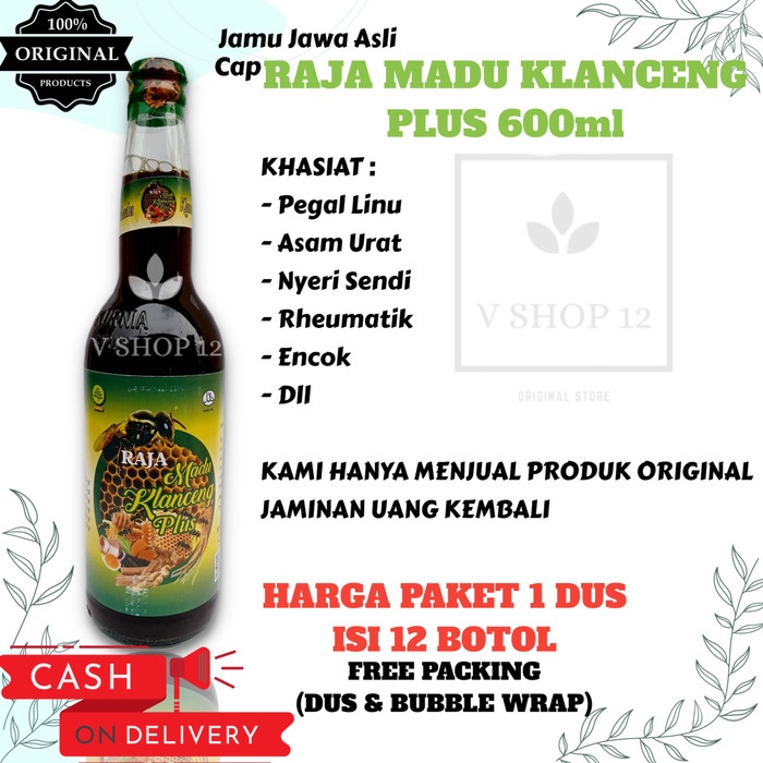 

JAMU RAJA MADU KLANCENG PLUS ASLI 600ml PAKET 1 DUS