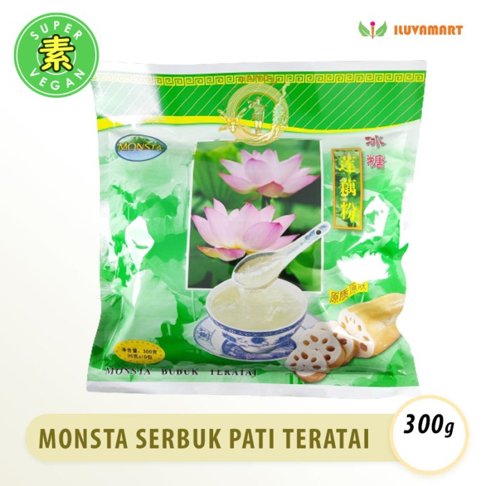 

Monsta Minuman Serbuk Pati Akar Teratai 300gr Bubuk Teratai Lotus Root