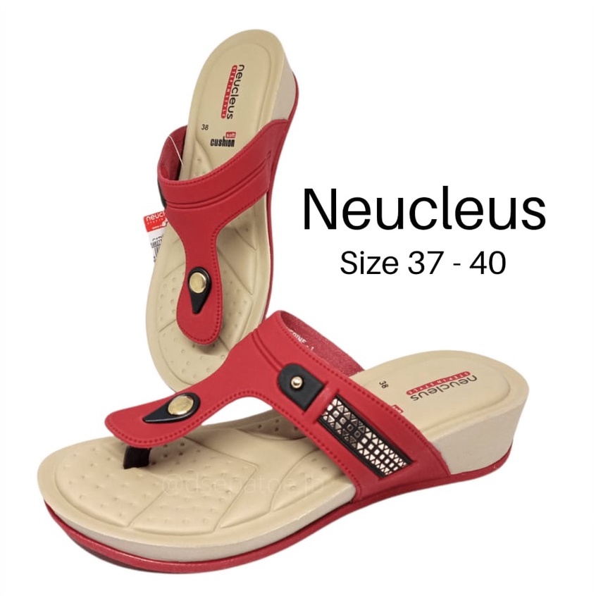 [COD] Sandal Wedges Wanita NEUCLEUS size 37-40 Sandal Jepit Cewek Sandal Hak Wedges Casual Sole Lent