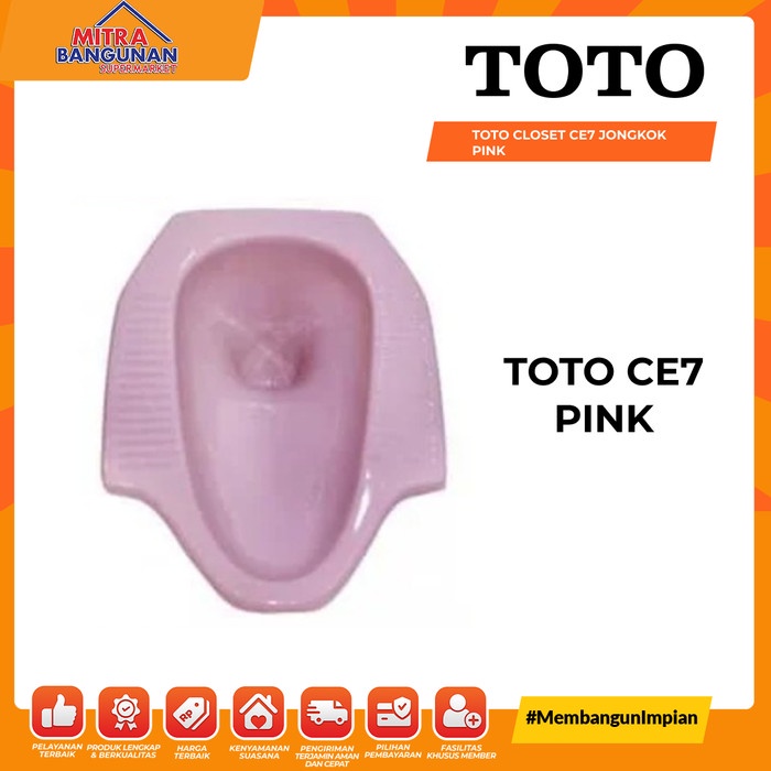 TOTO KLOSET WC JONGKOK CLOSET CE7 JONGKOK PINK