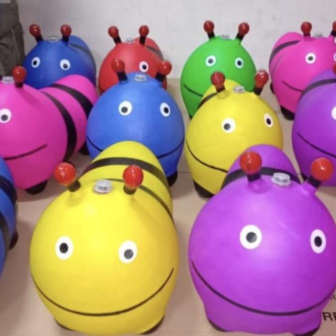 Animal Jumping Musik tebal Ulat / (SNI) Mainan Kuda Kudaan Anak