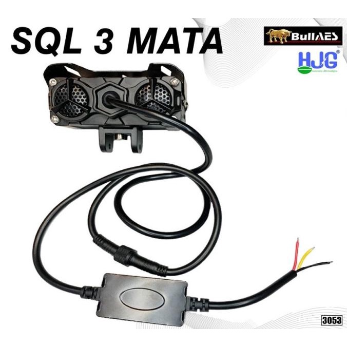 Mini Projector 3 Mata Sql Hi Low 45 Watt Kuning Putih Laser Projie Original