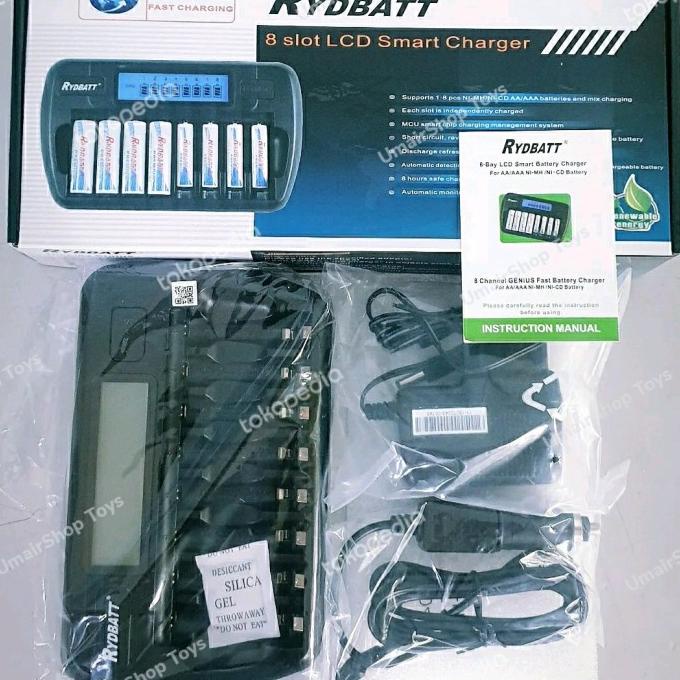 Charger RYDBATT rydbatt batre baterai original 8 slot high voltage ori