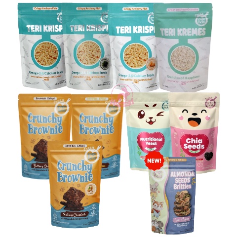 

6.6 Promo >> 12+ GOGOFIELD TERI KRISPI 30G/ TERI KREMES 100G/CRUNCHY BROWNIE 50G/CHIA SEEDS 80G/ NUTRITIONAL YEAST 50G KEJU VEGAN / SNACK SEHAT NON MSG