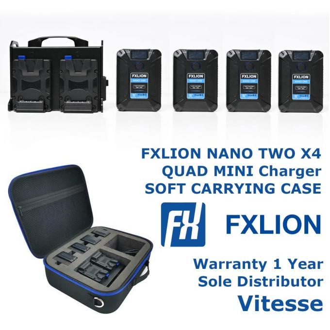 FXLION Nano Two Bundle - Nano Two 4x + Charger V-Mount Mini + Case