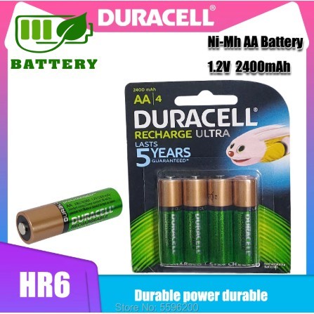 Baterai Rechargeable AA Duracell Ultra BP4 2400mAh