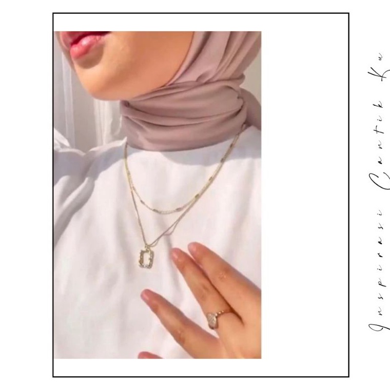 Ready.. Kalung Hijab Jilbab Etnik Necklace Korea Premium Aksesoris Wanita Hits