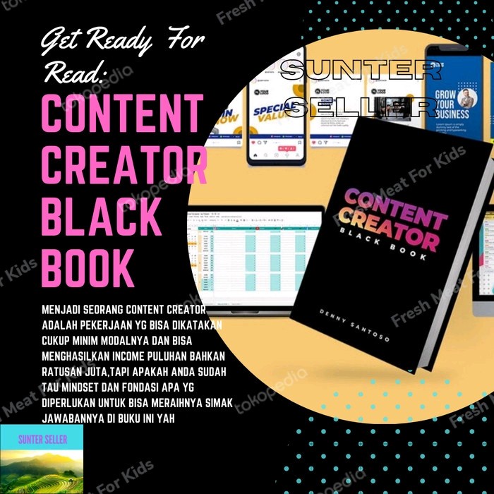 DISKON SPESIAL BUKU BISNIS CONTENT CREATOR BLACK BOOK DENNY SANTOSO ORIGINAL TERBARU