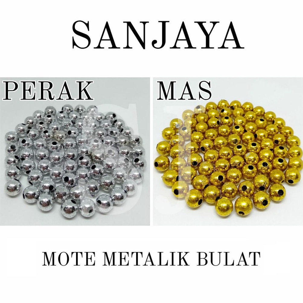 Serba murah Manik Bulat Metalik / Mote Bulat Metalik / Manik Bulat Emas / Manik Bulat Perak / Mote Emas / Mote Perak / Mote Metalik Bulat 3mm - 20mm 0Z8