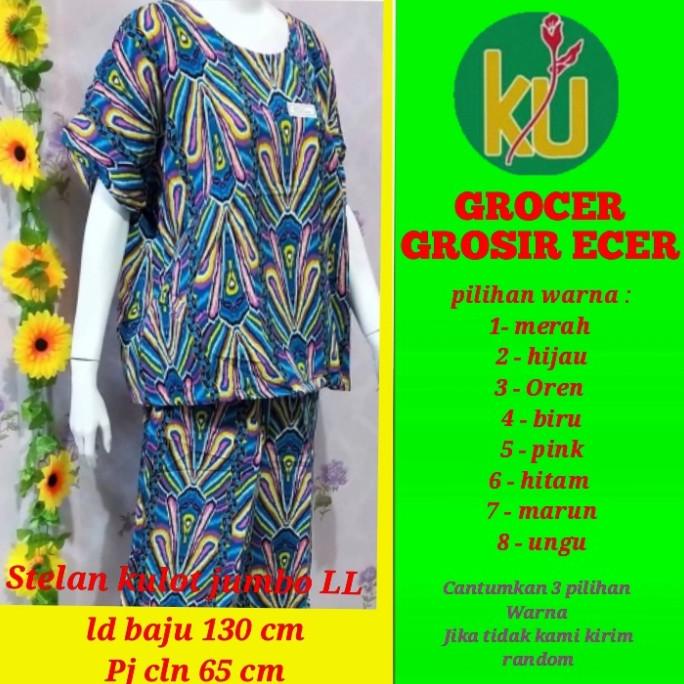 Ready Daster Kencana Ungu Stelan Kulot Jumbo Pengiriman Cepat