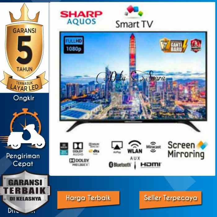 Led Tv Sharp 50 Inch 2T-C50Ae1I Smart Tv Full Hd Garansi Resmi 5 Tahun