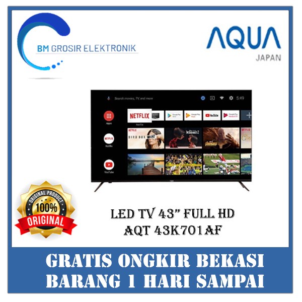 Aqua Led Tv 43 43Aqt1000U / 43 Aqt 1000 Smart Android Tv 43 Inch