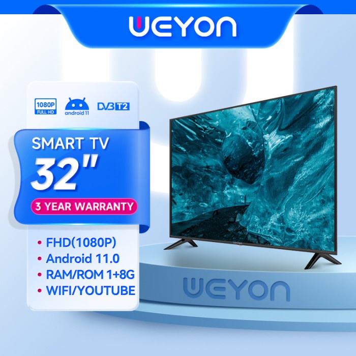 Weyon Smart 32 Inch Led Digital Tv Android 11 Fhd Televisi Murah Cod