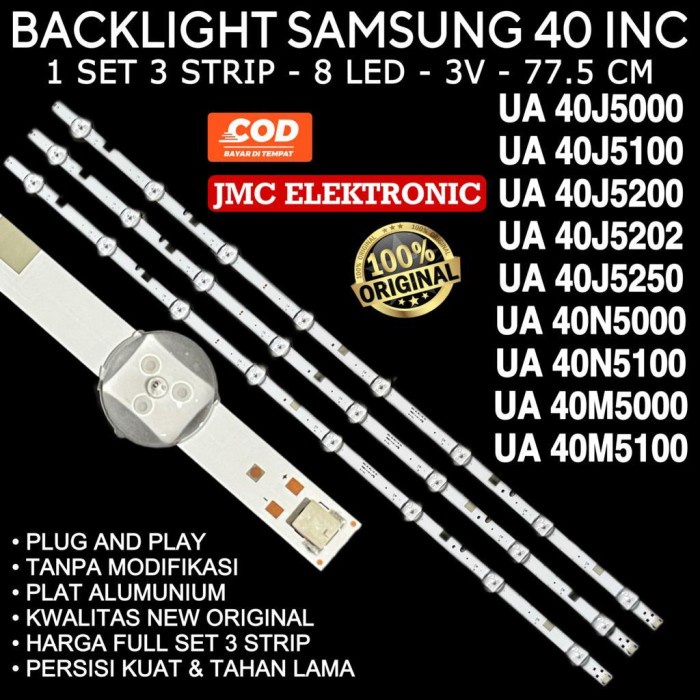 Backlight Tv Samsung Ua40J5000 Ua40J5202 Ua40J5200 Ua40J5250 Ua40M5000