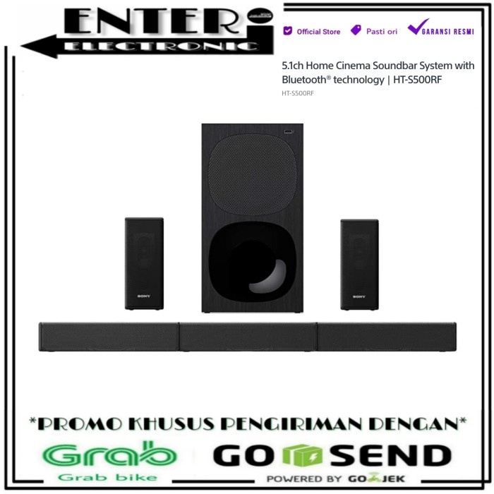 Sony Hts500Rf - Speaker Soundbar 5.1Ch 1000W Hts500 Ht S500 Ht S500Rf