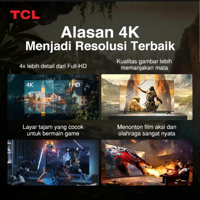 Tcl Led Smart Google Tv 4K Uhd 43 50 55 65 Inch Tcl 43A28 50A28 55A28