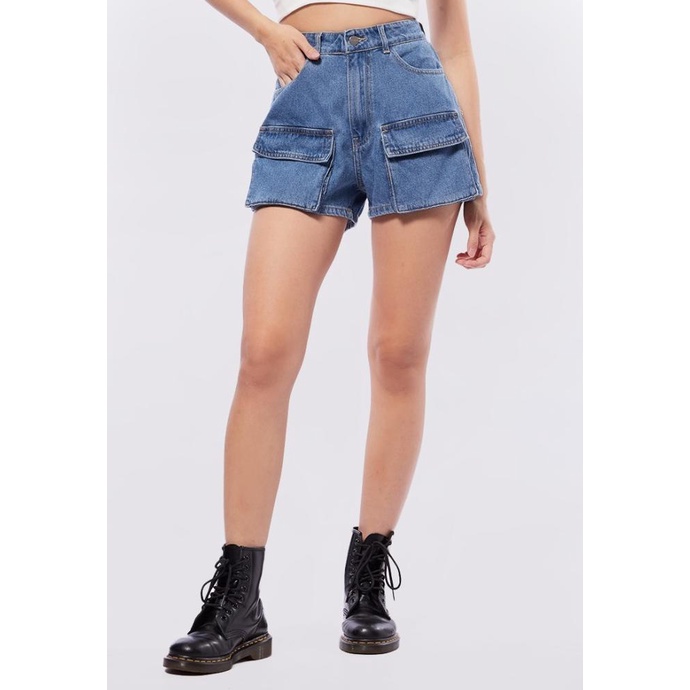 Sale Now Colorbox Denim Cargo Shorts I-Spdfct123D006 Lt. Blue Original