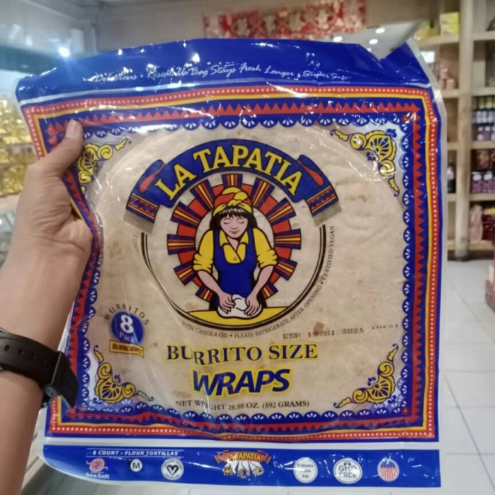 

LA TAPATIA TORTILLA WRAPS 10" BURITO SIZE 592GR