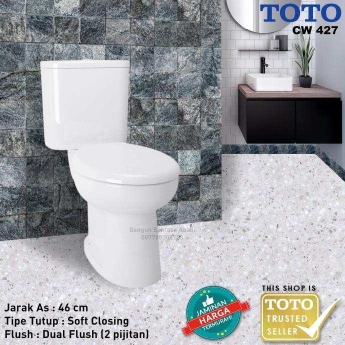 <<<<<] KLOSET DUDUK TOTO CW 427 J / SW427JP DUAL FLUSH ORI KLOSET TOTO CW427J